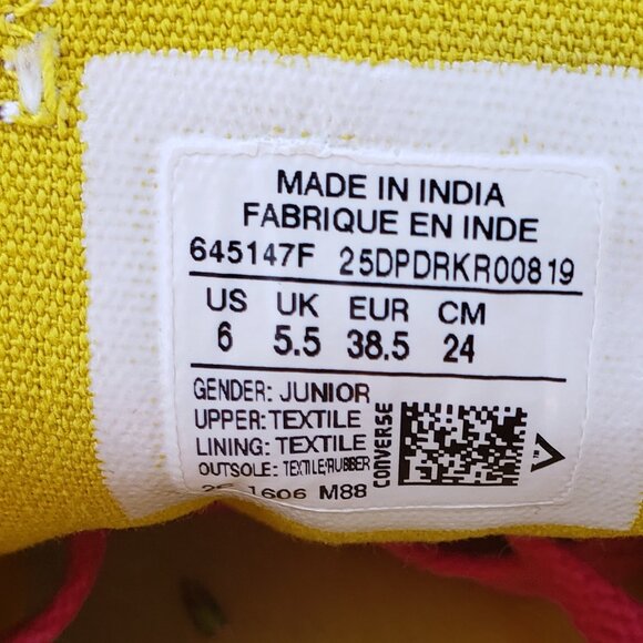 EUC CTAS Converse Double Tongue Mediterranean Blue/Pink 645147F (Jr. 6) KICKS - Picture 3 of 8